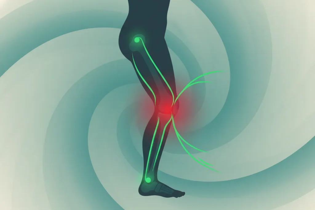 Buscando tratamento para dor no joelho em Indaiatuba? A quiropraxia alinha quadril e joelho para aliviar a artrose e recuperar sua mobilidade.