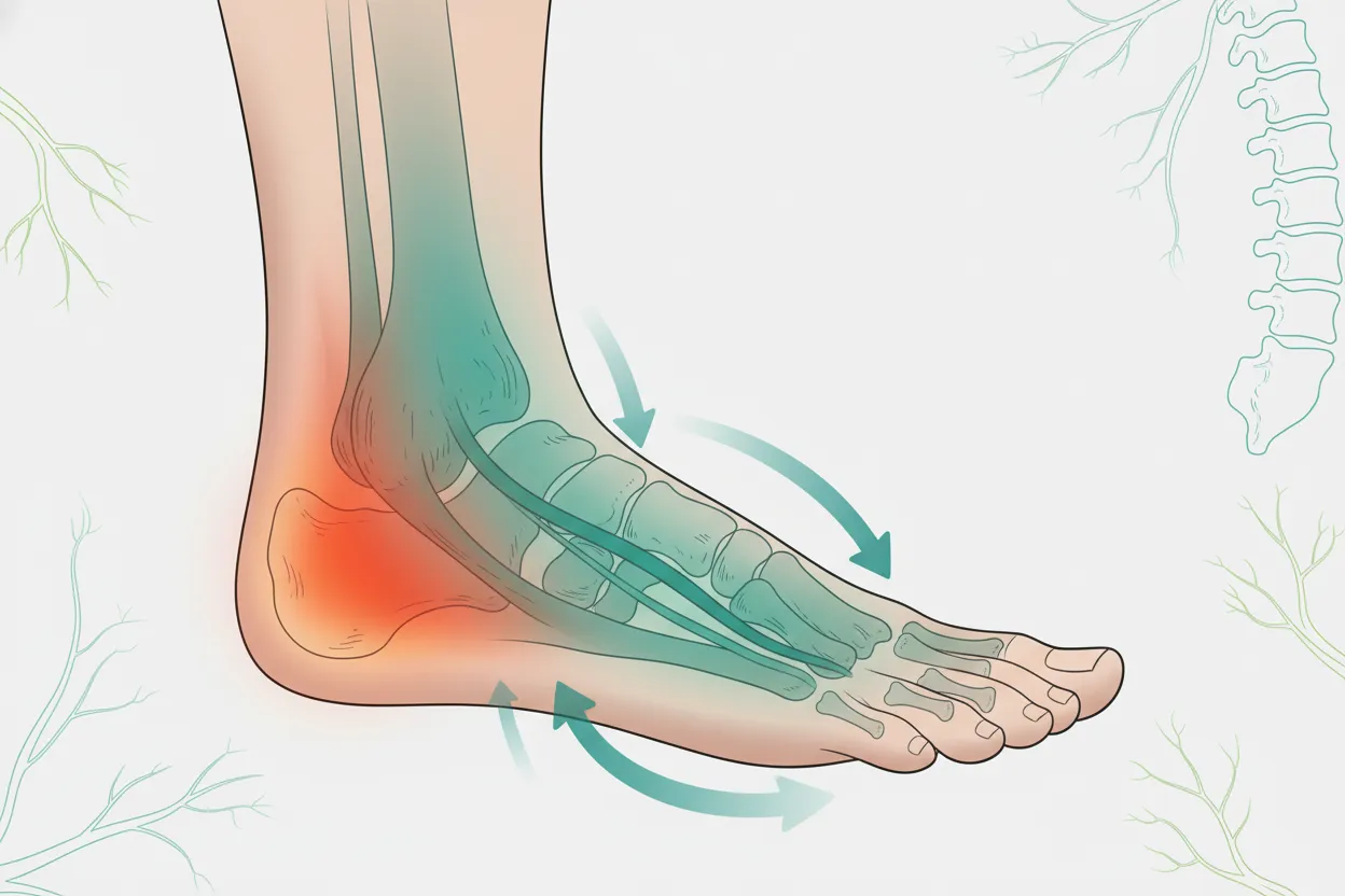 Sua dor nos pés pode começar na coluna. Descubra neste guia como desalinhamentos posturais afetam pés e tornozelos, e como a quiropraxia atua na causa raiz do problema.