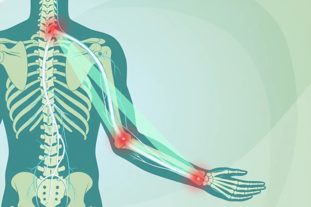 Além da compressão no punho, a síndrome do túnel do carpo pode ter origem cervical. Entenda a conexão entre coluna e mãos, e como a quiropraxia trata a causa raiz.