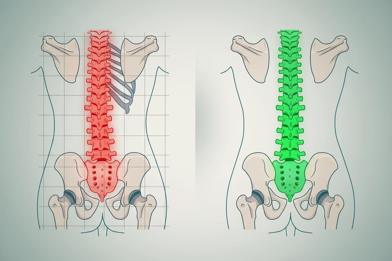 A pelve é a base da sua coluna. Entenda como a inclinação pélvica impacta sua postura, causa dores e como a quiropraxia pode corrigir.